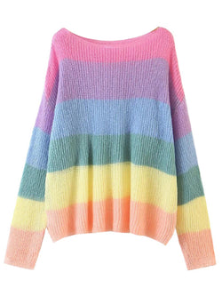 'Dianna' Rainbow Lightweight Top