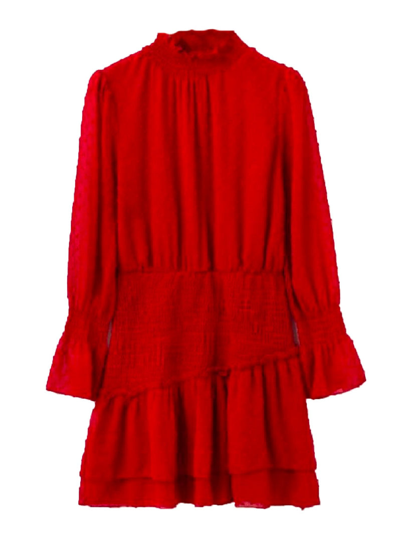 'Inca' Ruched Frilled Mini Dress (5 Colors)