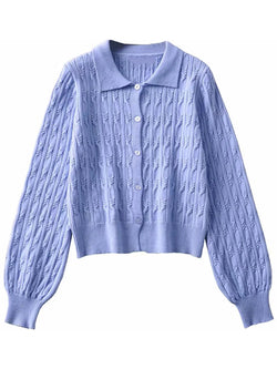 'Elly' Polo Button Down Sweater (2 Colors)