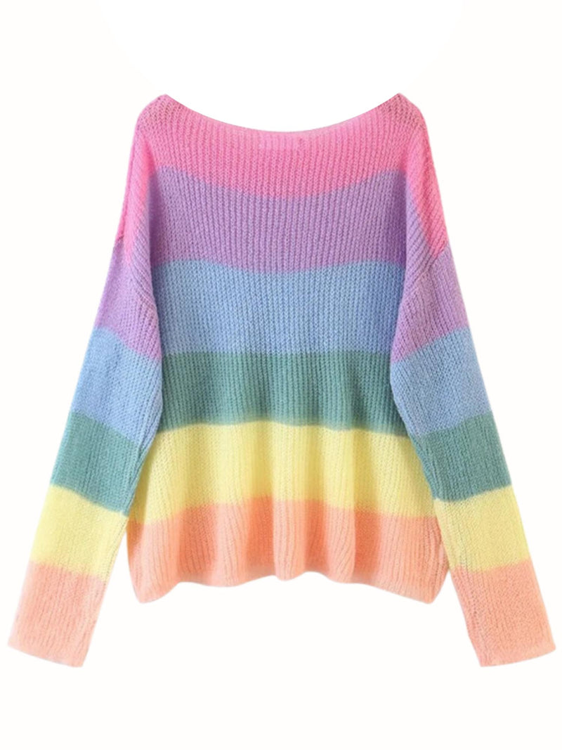 'Dianna' Rainbow Lightweight Top